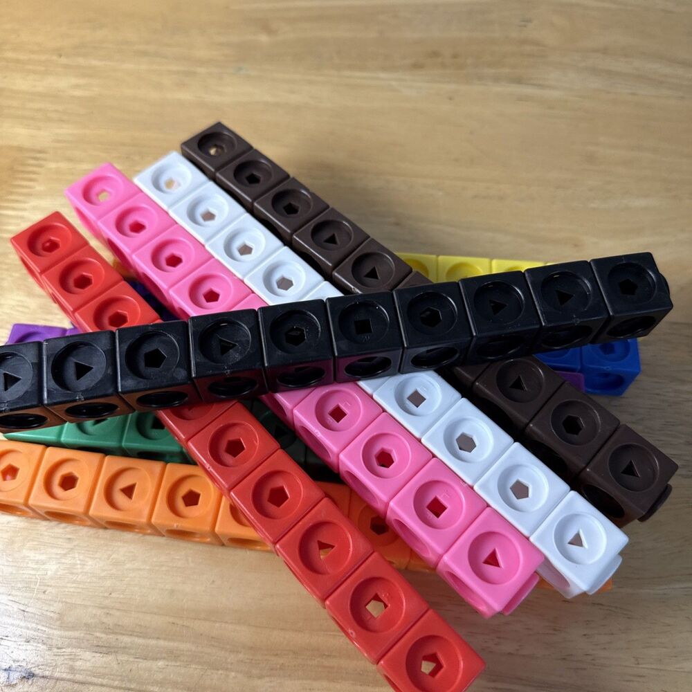 100 MathLink Cubes Set - Ages 5+ STEM Educational Toy for Creative Learning - Picture 5 of 7